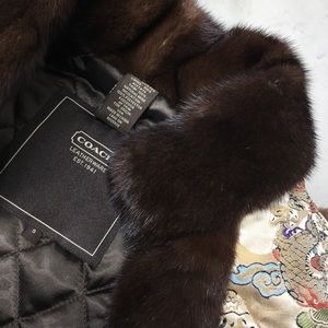 COACH Silk/Fur Vest